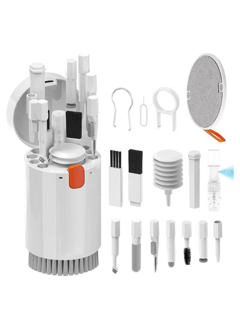 Arabest 20 in 1 Multifunctional Cleaner Kit for Electronic Devices, Computer Keyboard Cleaner Kit, Headphones Cleaner Kit for, for Cleaning Laptop Keyboard Earbuds Camera Cellphones(White)  - Image 1