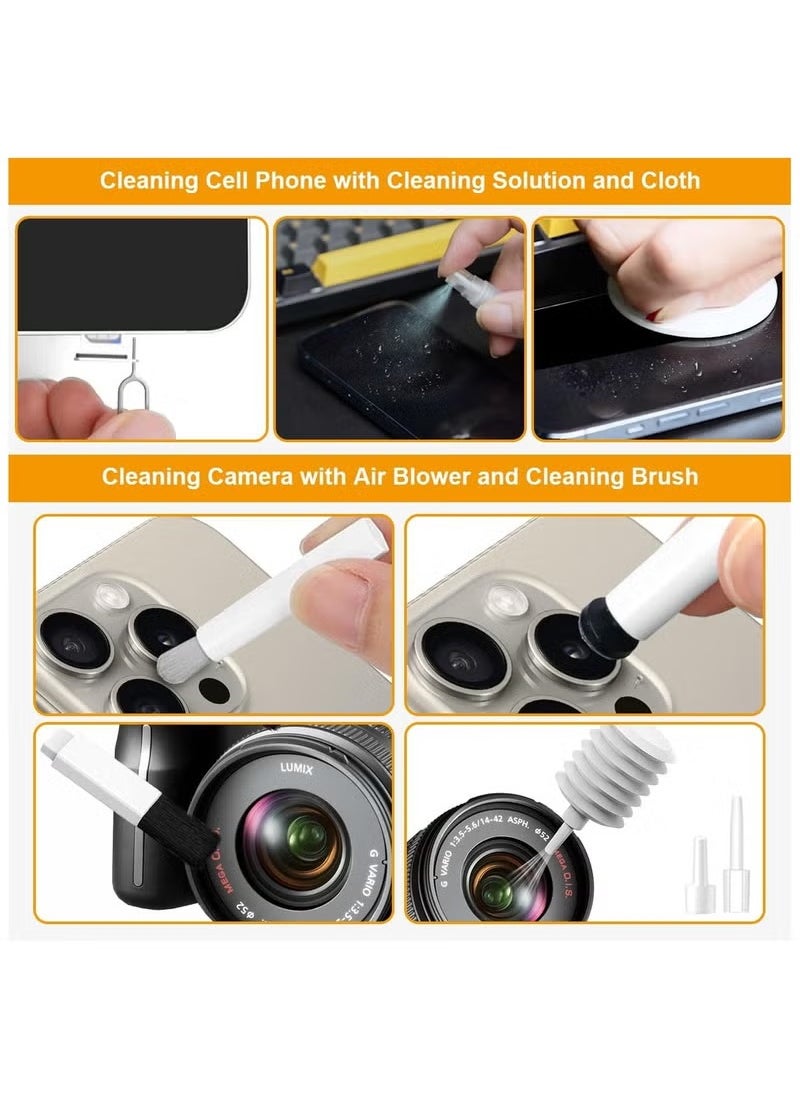 Arabest 20 in 1 Multifunctional Cleaner Kit for Electronic Devices, Computer Keyboard Cleaner Kit, Headphones Cleaner Kit for, for Cleaning Laptop Keyboard Earbuds Camera Cellphones(White)  - Image 3