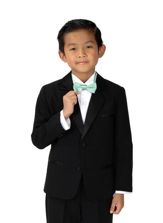 Spring Notion Boys' Milano Crinkle Microfiber Bow Tie Small Laurel Green - Image 3