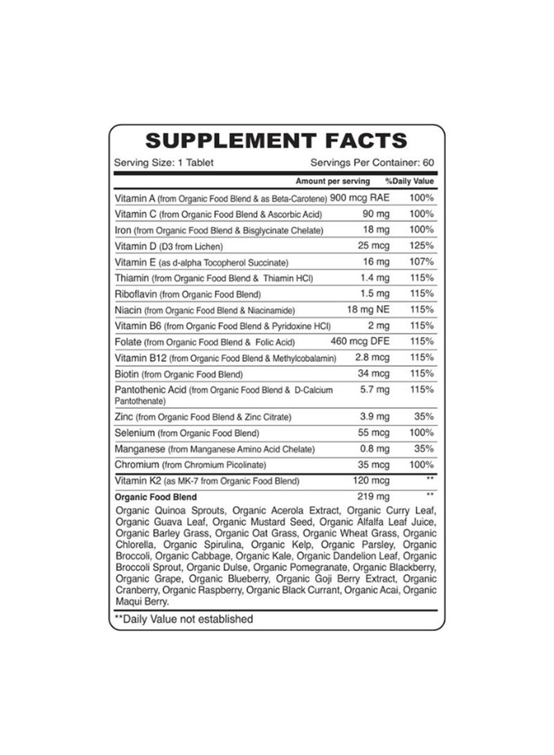 Organic Earth Women Daily Multi Vitamincapsule 60'S - Image 2