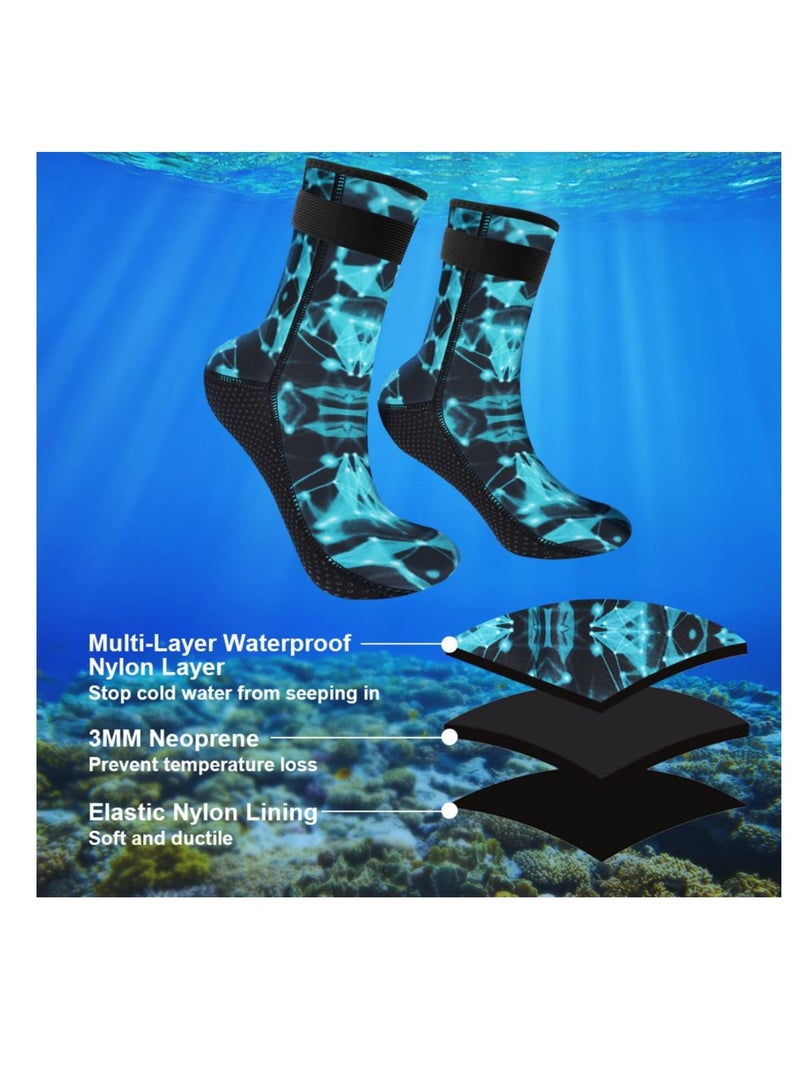 Excefore 3mm Neoprene Socks, Resilient Wetsuit Socks,Thickened Non-Slip Diving Socks Boots, Suitable for Water Sports, Swimming, Kayaking, Surfing (L)  - Image 4