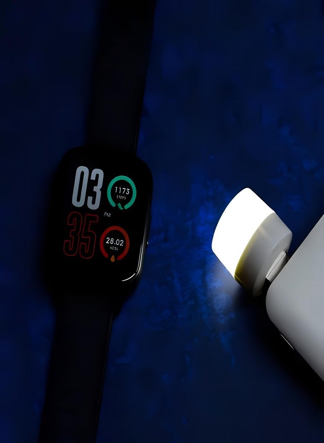أوبليفين مصباح ليلي LED صغير محمول يعمل بمنفذ USB من Oblivion، مصباح ليلي LED صغير الحجم يعمل بالكهرباء لأجهزة الكمبيوتر الشخصية وأجهزة الكمبيوتر المحمولة (عبوة من 10 قطع، أبيض). - Image 3