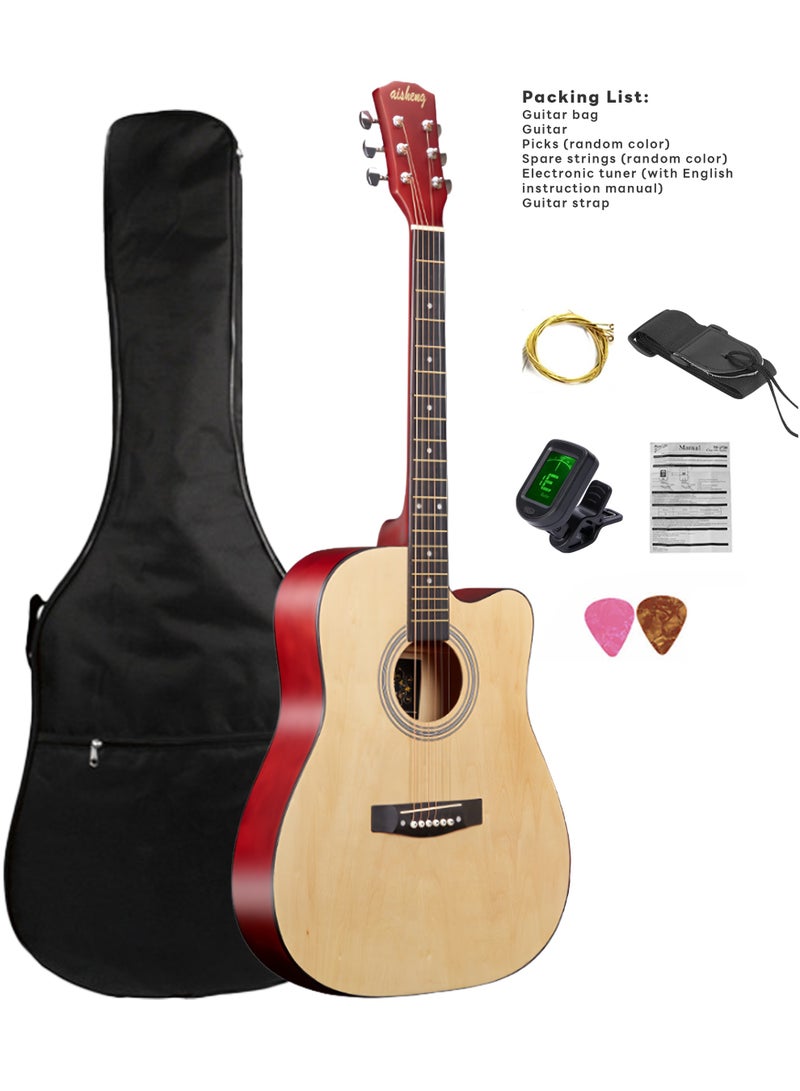 Sharpdo 41" Basswood Matte Guitar + 5 Accessories - Image 1