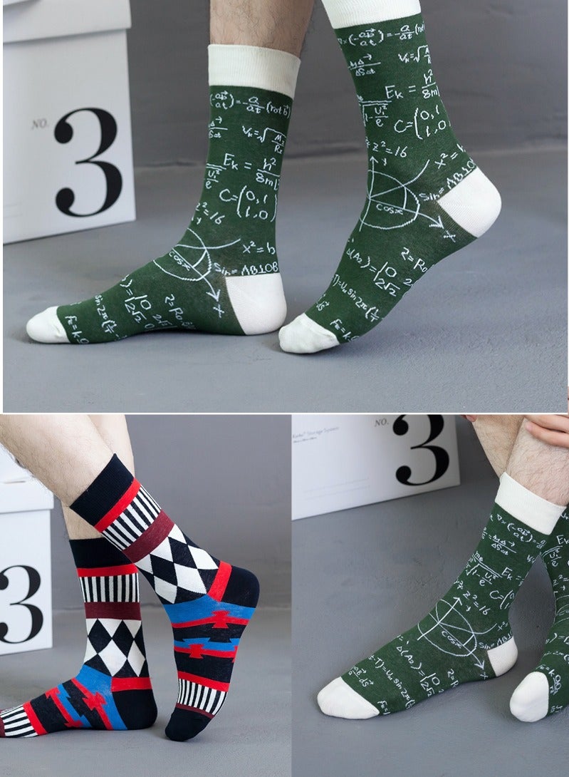 ARUWA 6 Pairs Men's Funny Socks Cotton Novelty Colorful Crew Socks Soft Breathable Dress Socks for Casual and Gift  - Image 5