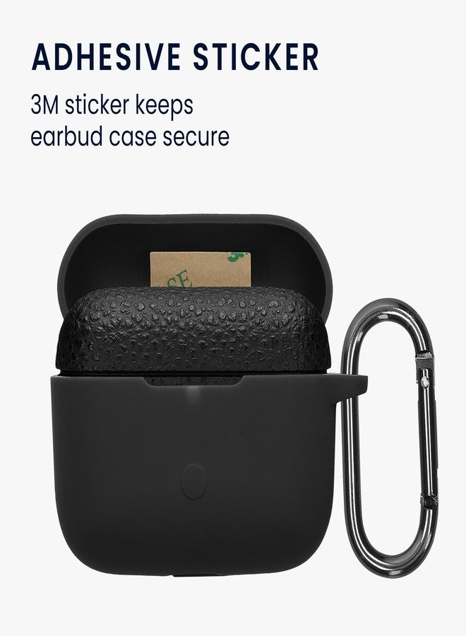 kwmobile غطاء سيليكون من كيو موبايل متوافق مع مارشال موotif II ANC - غطاء لاصق مع مشبك - أسود - Image 3