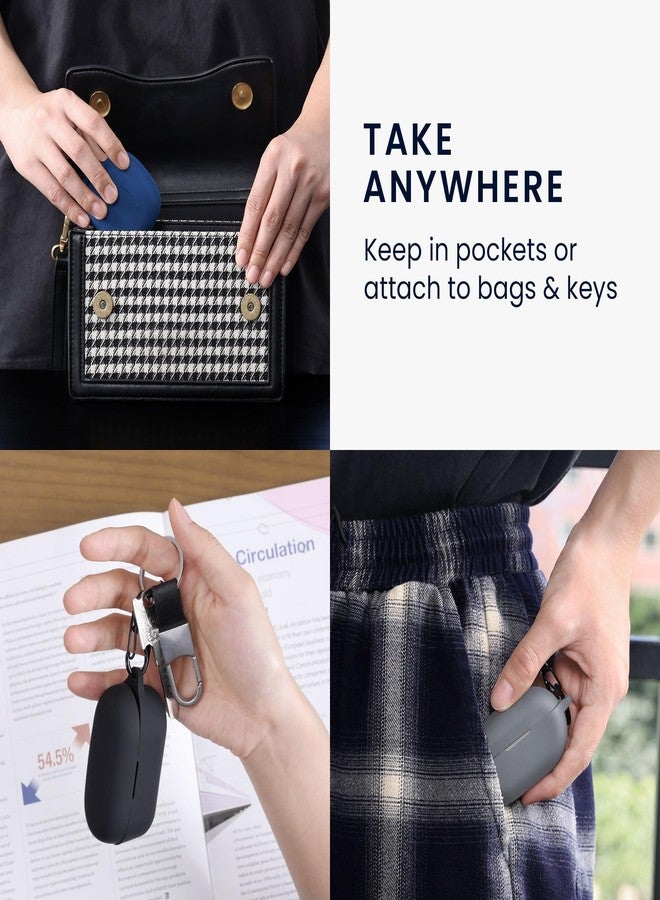 kwmobile غطاء سيليكون من كيو موبايل متوافق مع مارشال موotif II ANC - غطاء لاصق مع مشبك - أسود - Image 5