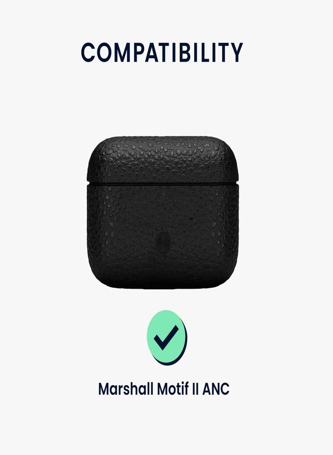 kwmobile غطاء سيليكون من كيو موبايل متوافق مع مارشال موotif II ANC - غطاء لاصق مع مشبك - أسود - Image 2