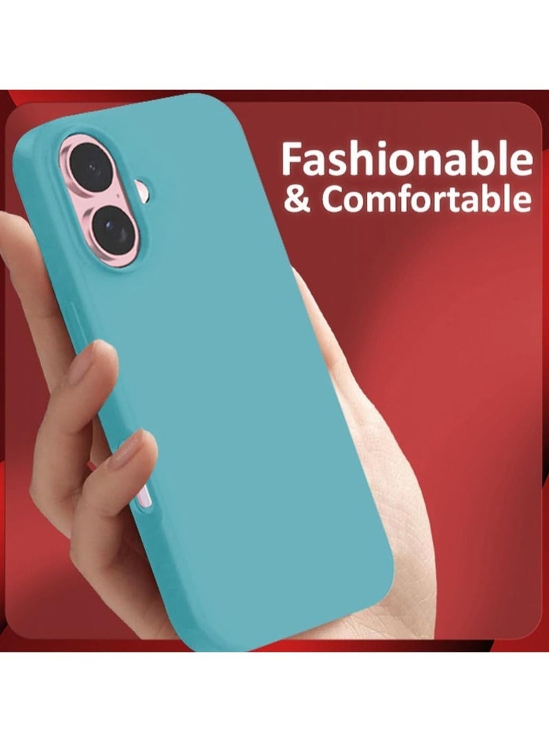 JAJEEK "New Liquid Silicone Case for iPhone 16 Plus – Ultra Slim Design with Soft Anti-Scratch Microfiber Lining & Drop Protection" - Image 5