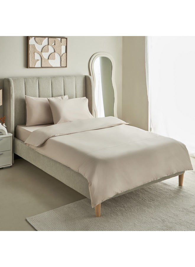 Home Box Purely-Percale 3-Piece 300TC Percale Twin Duvet Quilt Cover Set 150 x 220 cm  - Image 1