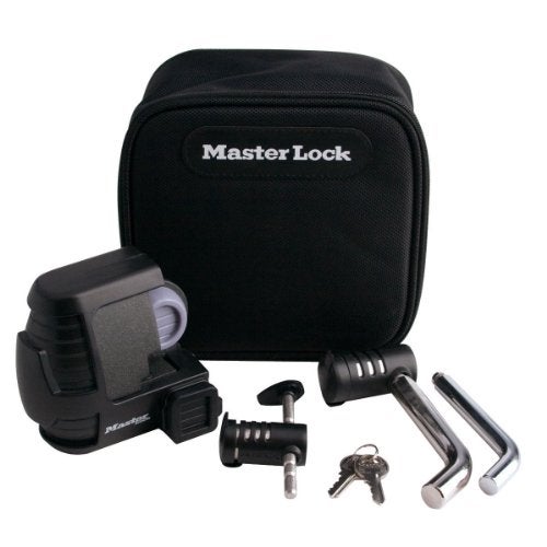 Master Lock Trailer Lock, Trailer Coupler & Receiver Lock Combo Pack, 3794DAT , Red - Image 1