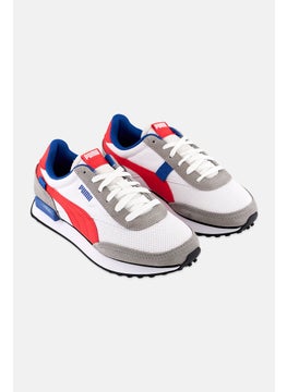 PUMA Kids Boy Future Rider Play On Outdoor Shoes, White Combo  - Image 1