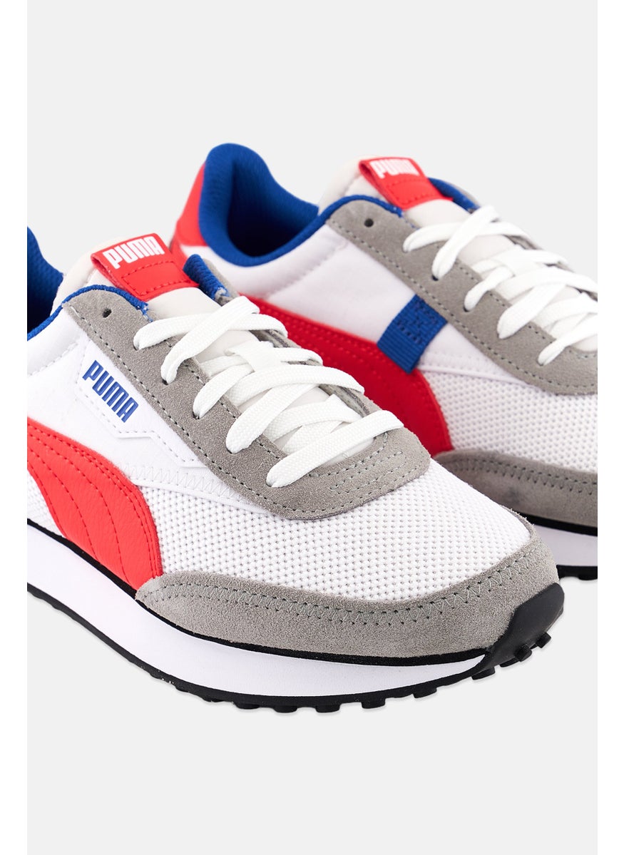 PUMA Kids Boy Future Rider Play On Outdoor Shoes, White Combo  - Image 3