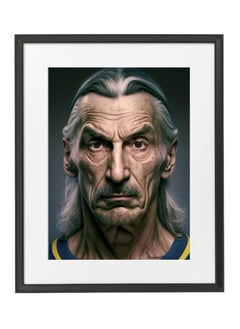 Zlatan Ibrahimovic OLD AI Generated , Artificial Intelligence, Poster with Frame 50x40cm