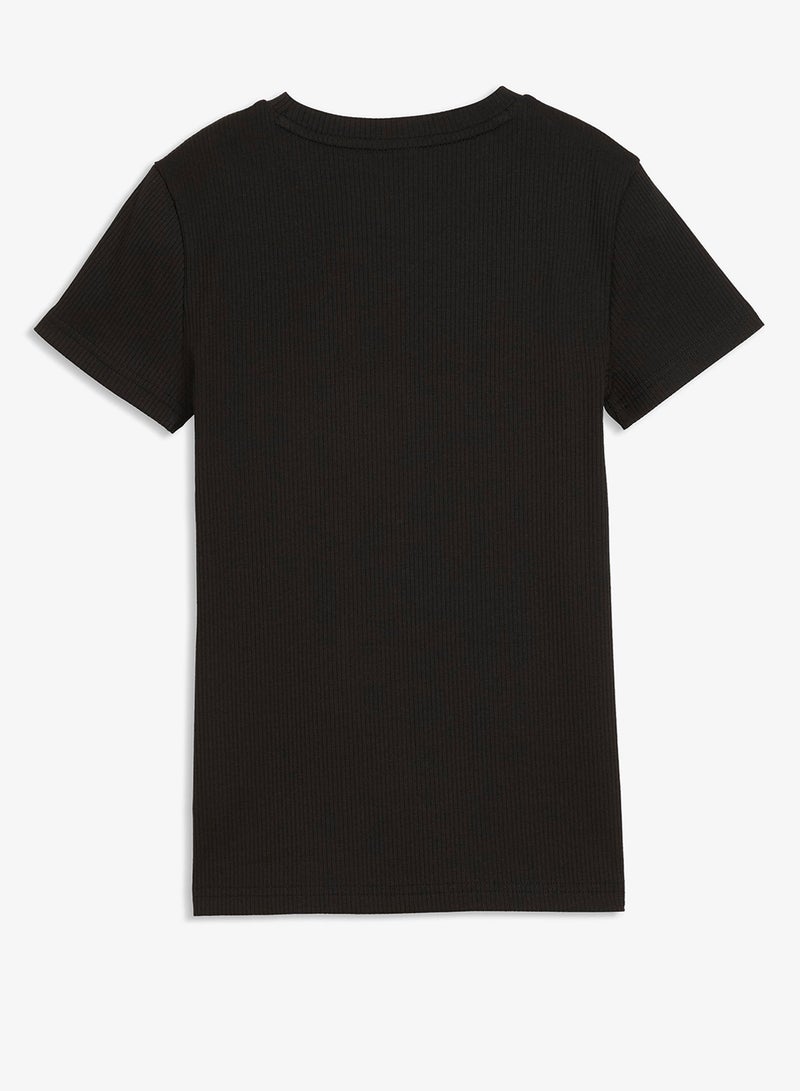 PUMA Youth Essential Elevated Ribbed Slim T-Shirt - Image 2