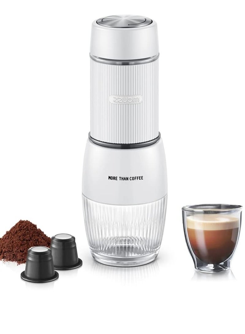 Gerenic Protable Espresso Machine, Compatible with Ground Coffee & Nespresso Capsules, 18 Bar Pressure for Rich Crema, Manual Espresso Maker, Perfect for Travel, Camping, Hiking - Image 1