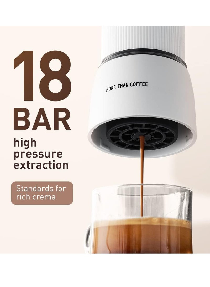 Gerenic Protable Espresso Machine, Compatible with Ground Coffee & Nespresso Capsules, 18 Bar Pressure for Rich Crema, Manual Espresso Maker, Perfect for Travel, Camping, Hiking - Image 5