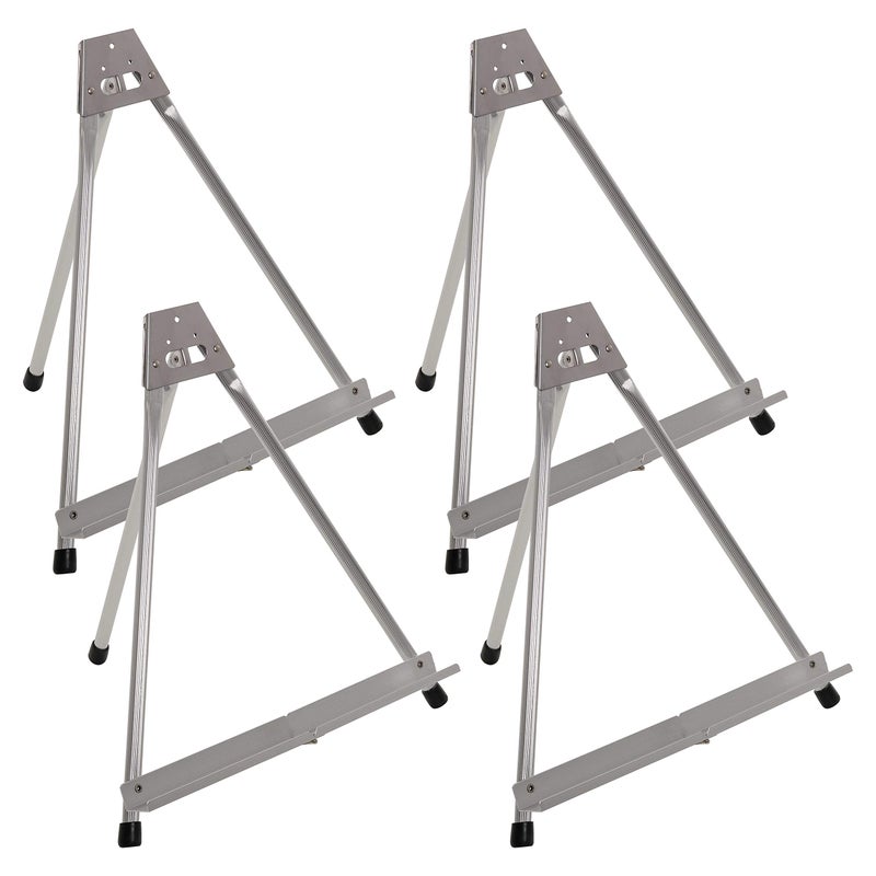 US Art Supply 15 High Aluminum Tabletop Display Easel for Painting 4 Pack Adjustable Folding Stand  Portable Art Easel for Displaying Canvas Whiteboards Posters Signs Pictures Paintings