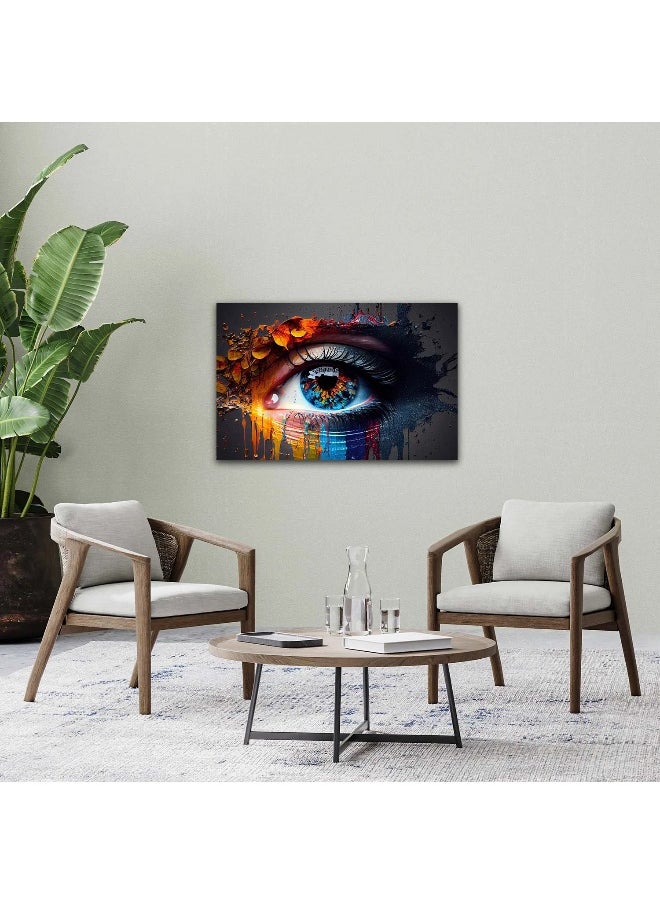 Walliv Abstract Gaze Artwork Wall Art Canvas Painting 87x50 cm.  - Image 2