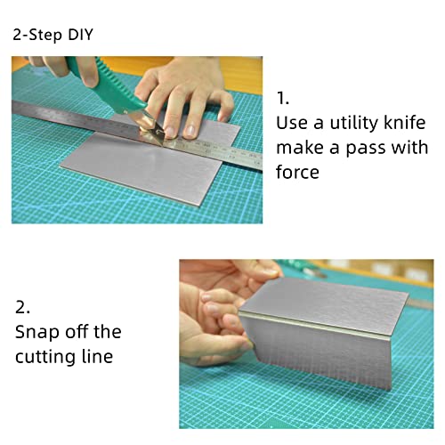 Crystiles 80-Pack 3"x6" Brushed Silver Aluminum Peel and Stick Tile Backsplash Panels (Brushed Aluminum) - Image 4
