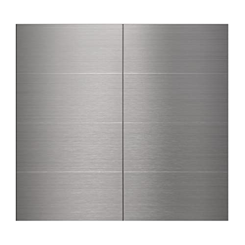 Crystiles 80-Pack 3"x6" Brushed Silver Aluminum Peel and Stick Tile Backsplash Panels (Brushed Aluminum) - Image 1
