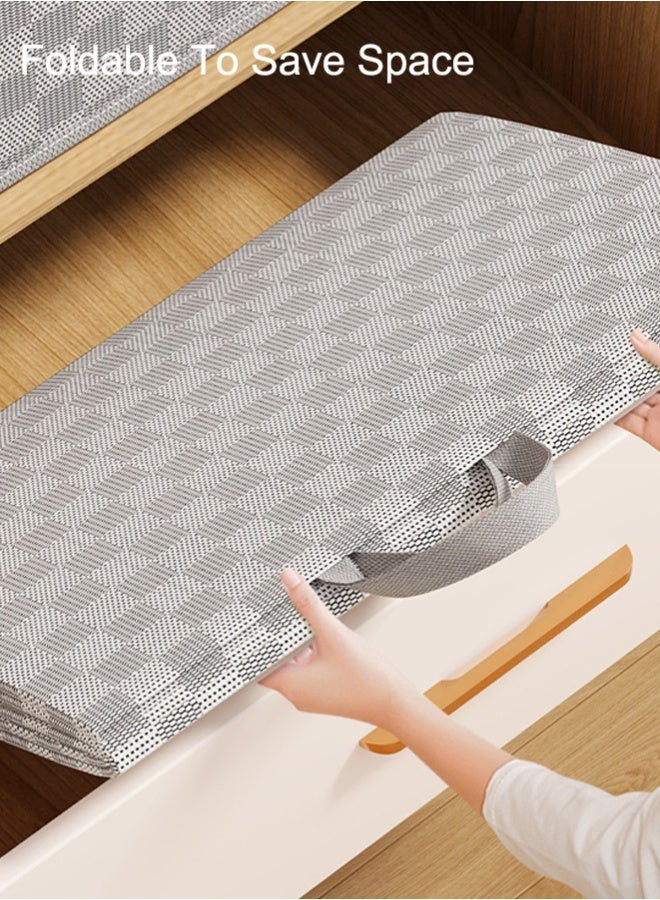 1/2/3 Packs Clothes Storage Box, Cloth Large Capacity Closet Storage Organizer, Foldable Steel Frame Storage Box with Portable Handle,for Bedding, Blankets, Pillows, Toys, Books,Clothes - Image 3