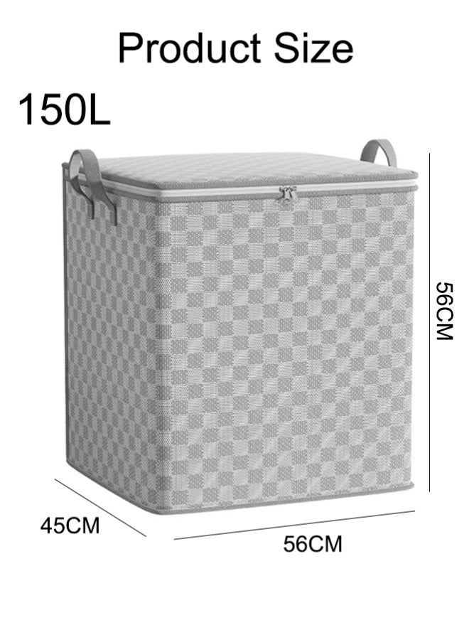 1/2/3 Packs Clothes Storage Box, Cloth Large Capacity Closet Storage Organizer, Foldable Steel Frame Storage Box with Portable Handle,for Bedding, Blankets, Pillows, Toys, Books,Clothes - Image 2