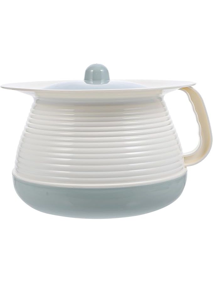Portable Spittoon With Lid Lightweight Plastic Chamber Pot For Home Use Suitable For Adults Children Elderly Easy To Clean Blue 21X18.5X14CM - Image 1