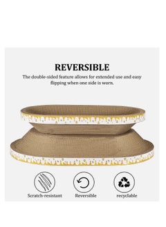 NNC PETS Cat scratching board, 2pcs corrugated paper double-sided cat scratcher pad for indoor cats and kittens, Oval-shape cat scratcher with Catnips, Catclaw grinding scratcher toys 58 cm (Beige)  - Image 5