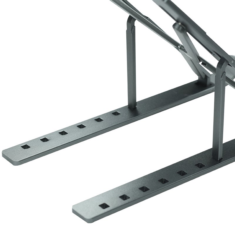 Aluminum Adjustable Foldable Laptop Stand EVOLUTION LS102 Dark Grey - Image 4