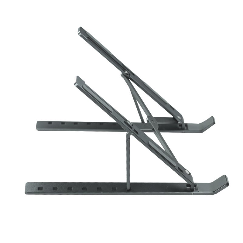 Aluminum Adjustable Foldable Laptop Stand EVOLUTION LS102 Dark Grey - Image 3