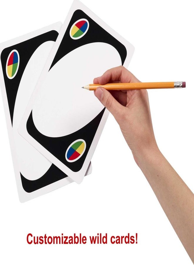 Mattel Games Giant UNO Card Game for Kid, Adult & Families, Color Blind Accessible & Customizable Large Deck - Image 4