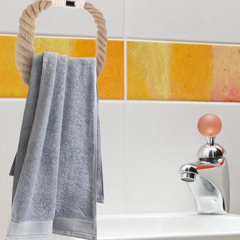 COLLBATH Bohemian Style Hand Towel Ring Wall Mounted Woven Bathroom Towel Holder Decorative Rack for Home Bathroom Wall Accessories Random Style - Image 5
