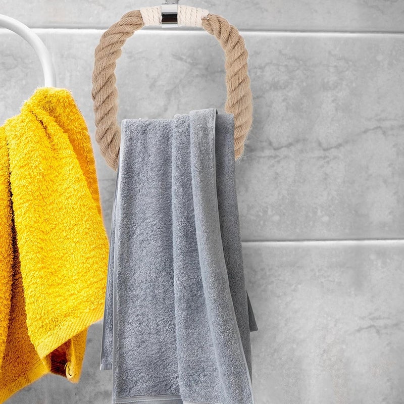 COLLBATH Bohemian Style Hand Towel Ring Wall Mounted Woven Bathroom Towel Holder Decorative Rack for Home Bathroom Wall Accessories Random Style - Image 4