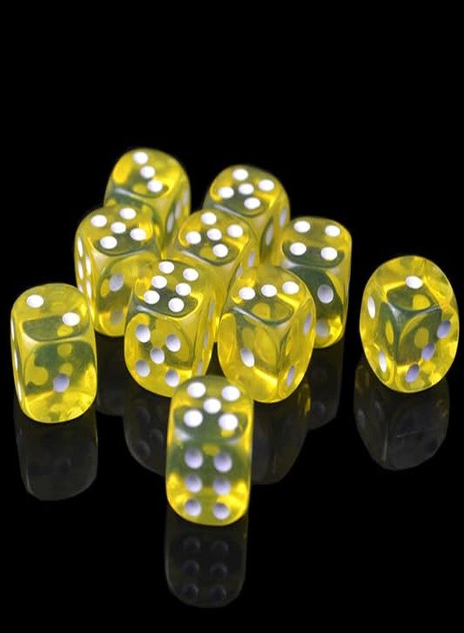 SANKET Six Sided 16mm Multicolour Transparent Yellow & Black Colour Combination Dice for Parties, Fun, Indoor Games, (2 Colour Combination Dice Set) Pack of 8pcs - Image 5