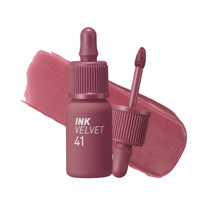 Peripera Ink the Velvet Lip Tint - High Pigment Color, Longwear, Weightless, Not Animal Tested, Gluten-Free, Paraben-Free (041 COOL OFF ROSY) - Image 1