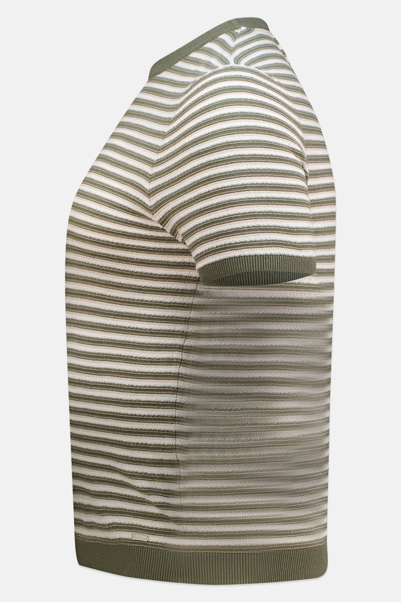 Threadbare Men Crew Neck Short Sleeve Stripe T-Shirt, Multicolor - Image 4