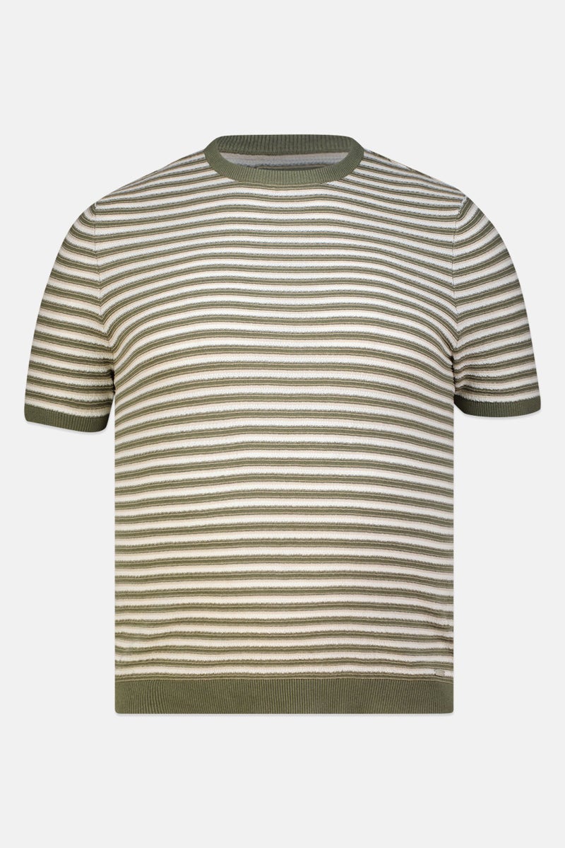 Threadbare Men Crew Neck Short Sleeve Stripe T-Shirt, Multicolor - Image 3