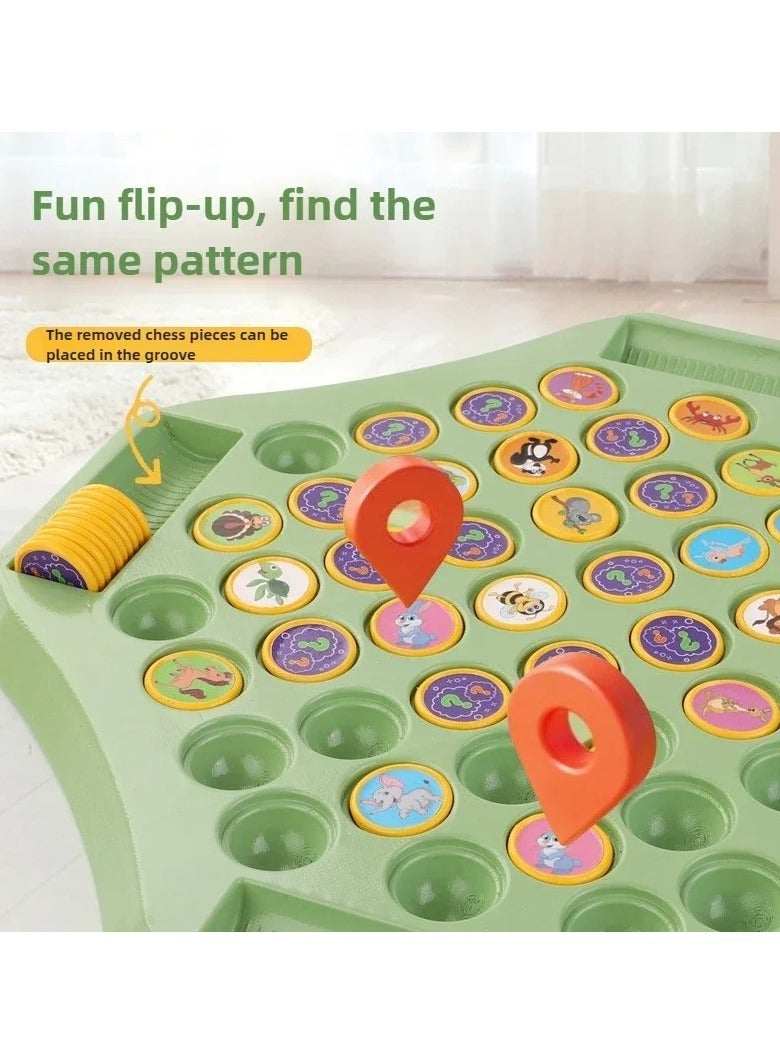 Kids Battle Chess Educational Toy – Observation & Concentration Training | Fun Animal Flip Chess for Parent-Child Interaction
