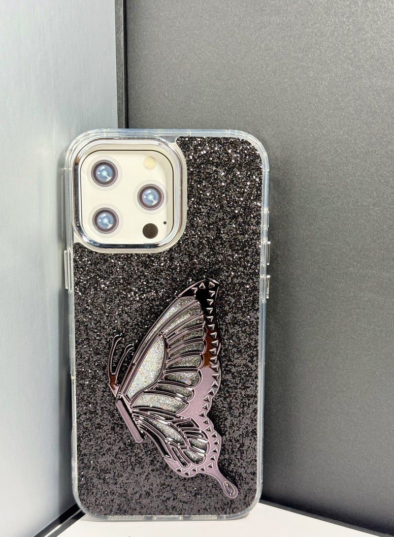 JSJM Phone Case for iPhone 15 Pro iPhone Case with Stand Slim Phone Cover Black - Image 2