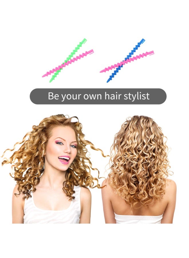 26Pcs Plastic Spiral Hair Perm Rods - Long Curling Rollers for Hair Styling, Barber & Salon Hairdressing Tools, Random Colors - Image 2