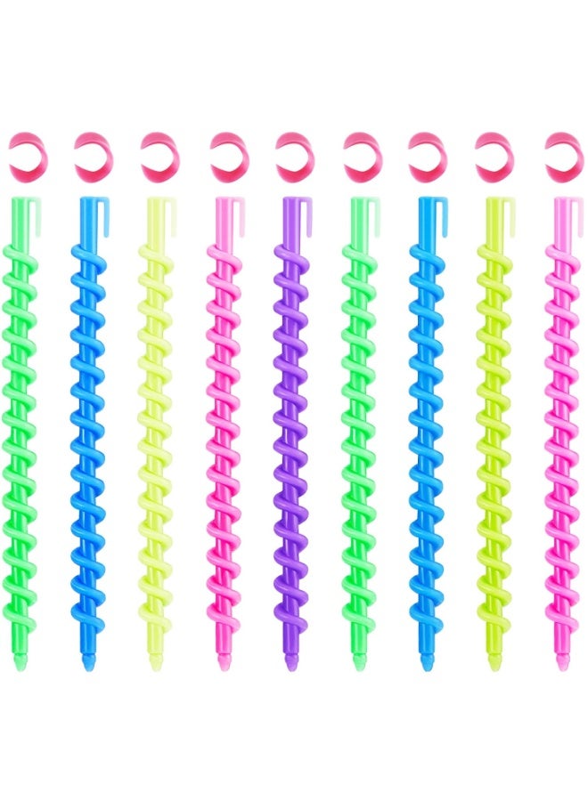 26Pcs Plastic Spiral Hair Perm Rods - Long Curling Rollers for Hair Styling, Barber & Salon Hairdressing Tools, Random Colors - Image 1
