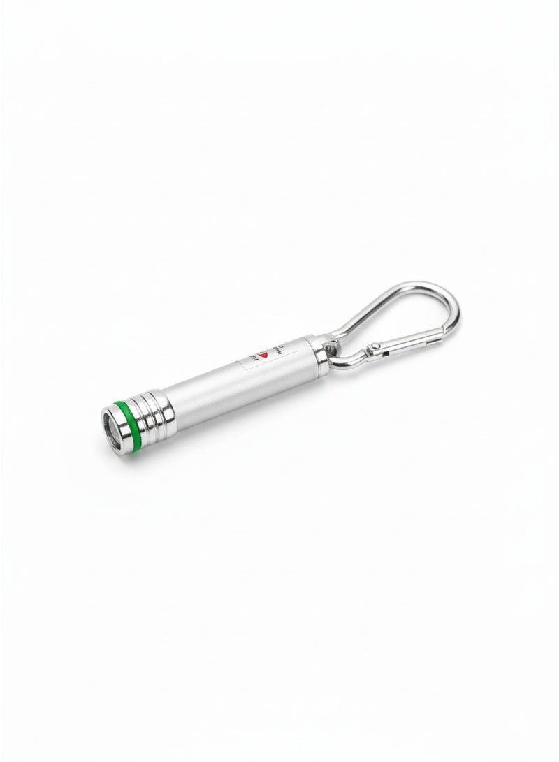 Beauenty LED flashlight headlamp with red laser, silver color - Image 1