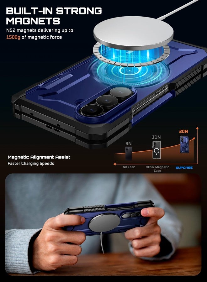 SUPCASE for Samsung Galaxy Z Fold 7 Case with Kickstand, Azure - Image 4