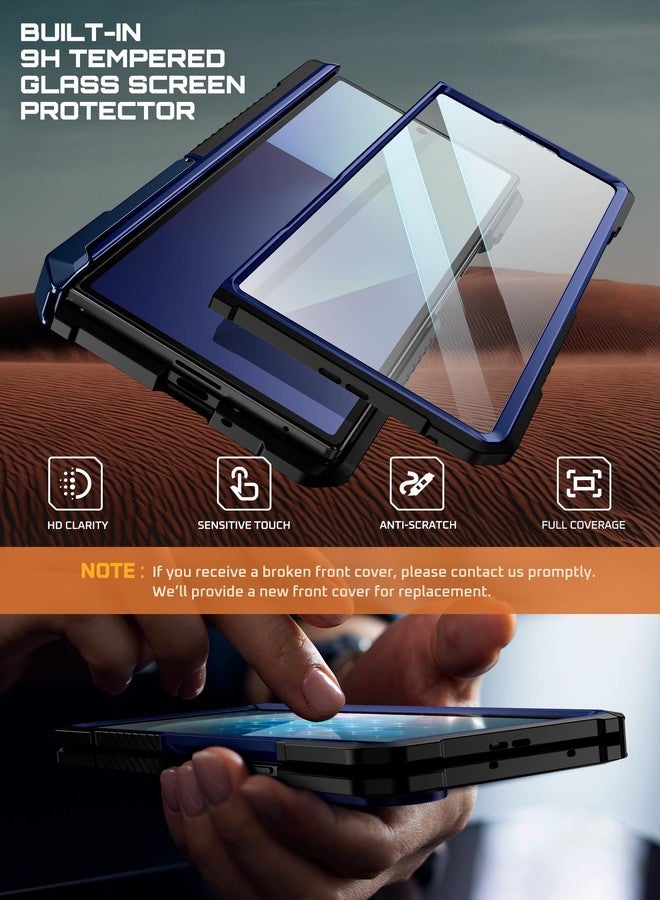 SUPCASE for Samsung Galaxy Z Fold 7 Case with Kickstand, Azure - Image 5