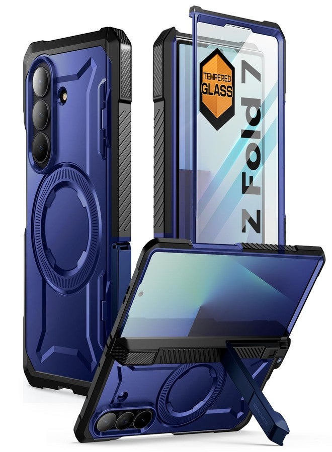 SUPCASE for Samsung Galaxy Z Fold 7 Case with Kickstand, Azure - Image 1