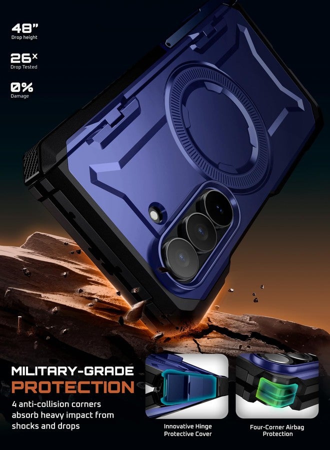 SUPCASE for Samsung Galaxy Z Fold 7 Case with Kickstand, Azure - Image 3