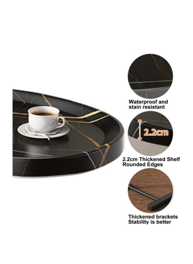 C Shaped Side Table, Small C Table End Table for Sofa and Bedside, Couch Side Tables That Slide Under, Wood C Shaped End Table for Bedroom Living Room