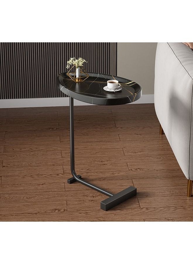 C Shaped Side Table, Small C Table End Table for Sofa and Bedside, Couch Side Tables That Slide Under, Wood C Shaped End Table for Bedroom Living Room
