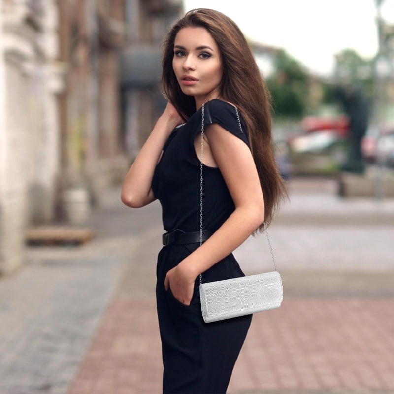 lovyoCoCo Evening Bag Clutch Purses for Women, Ladies Sparkling Party Handbag Wedding Bag - Image 5
