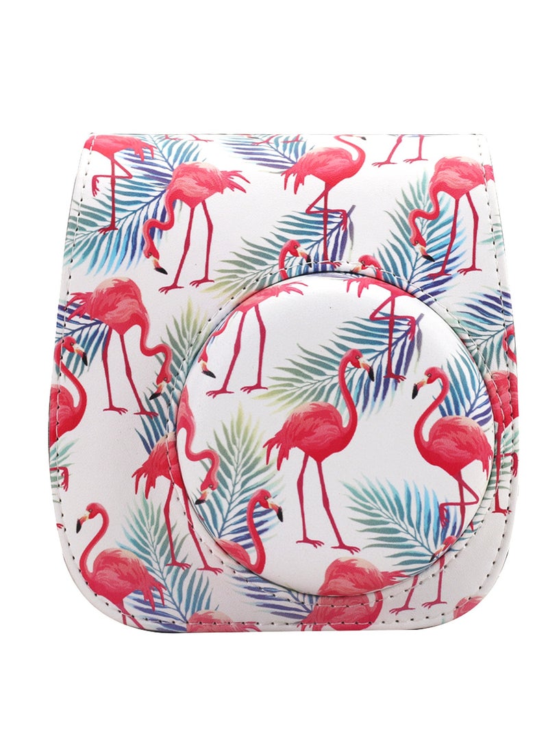 Instax Polaroid mini12 universal small fresh flamingo series camera bag storage bag all-round protection camera - Image 1